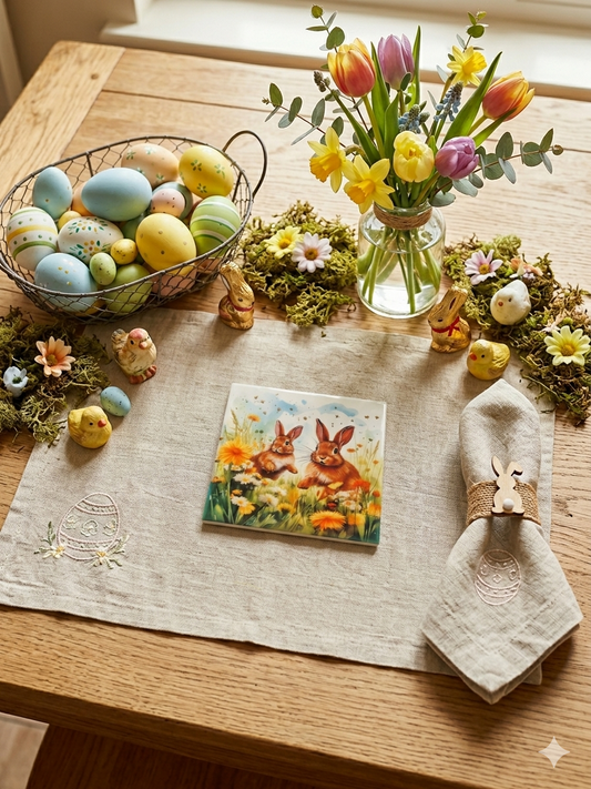 Spring Rabbit Coasters