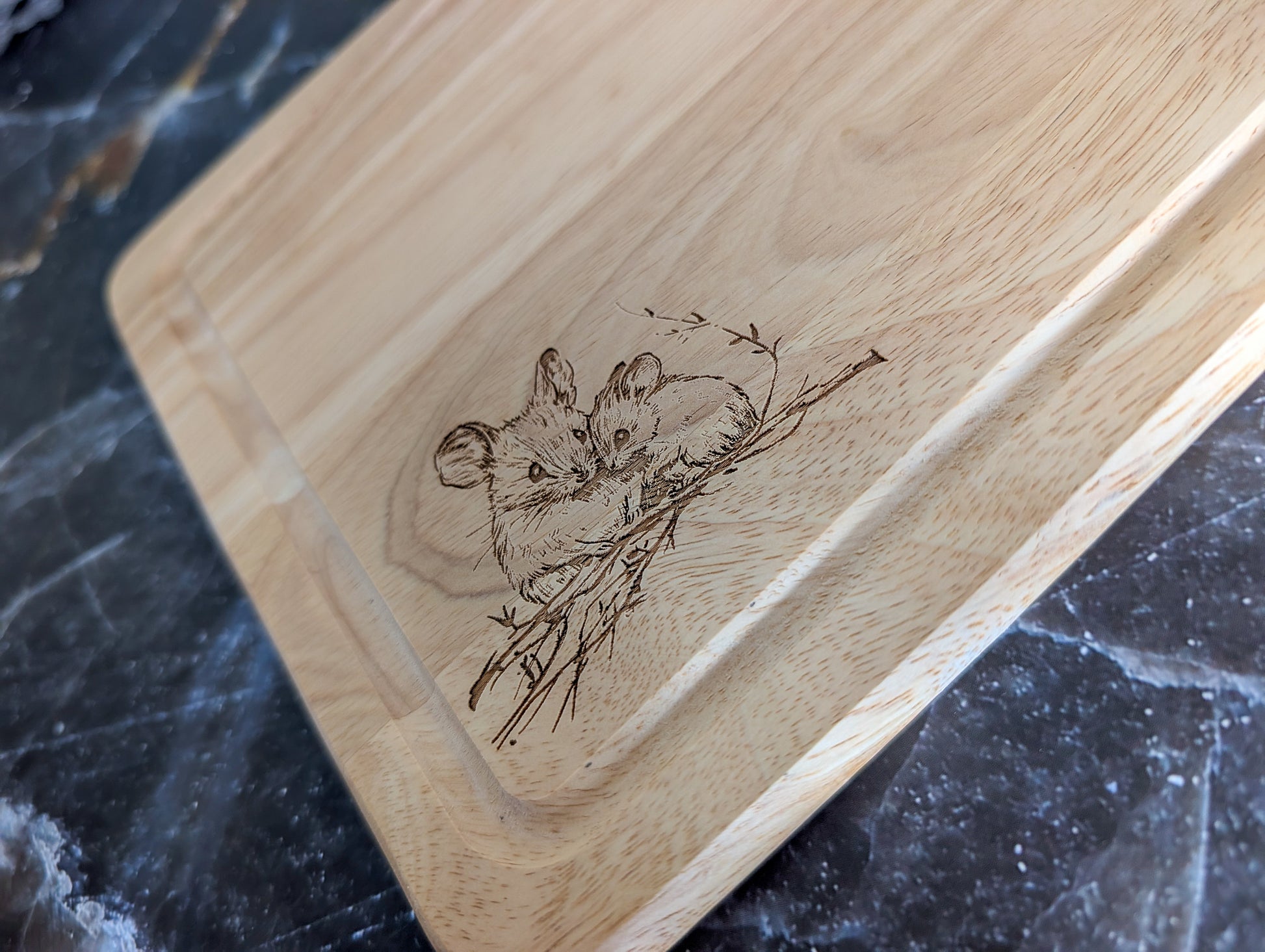 Field Mice Rectangle Cutting Board - A & C Creative Concoctions