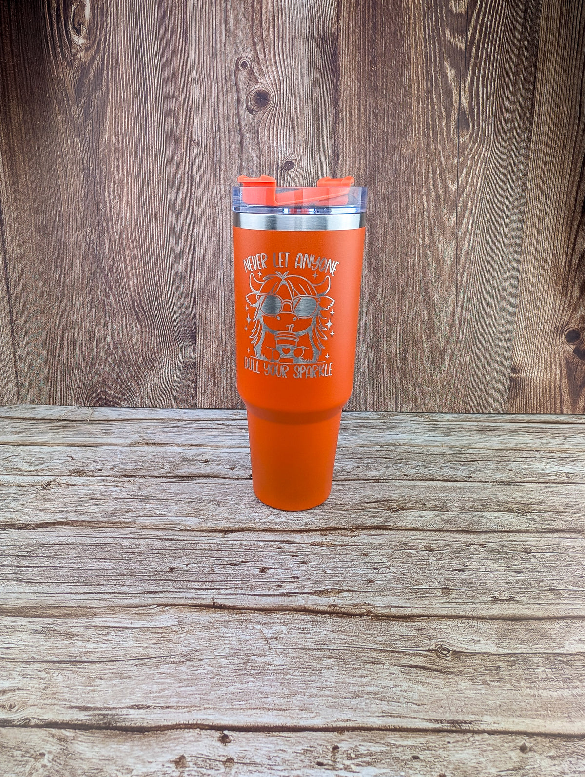 40oz Never let anyone dull your sparkle - A & C Creative Concoctions