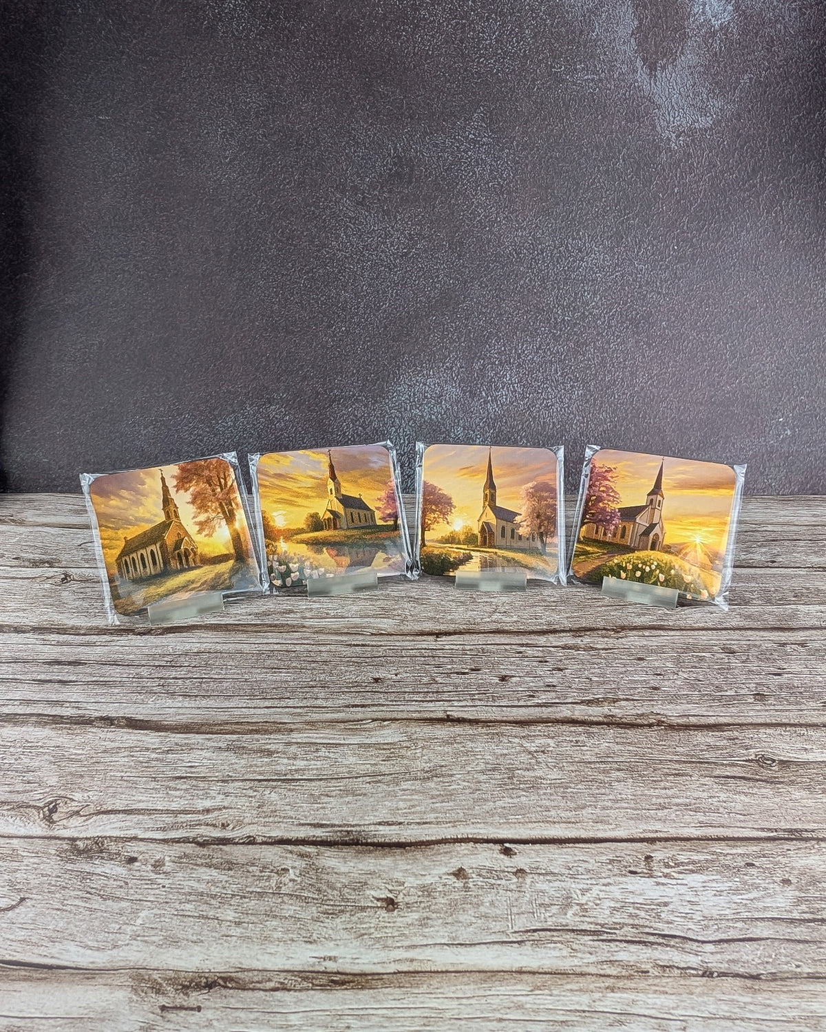 Spring Church coasters Board Coaster - A & C Creative Concoctions