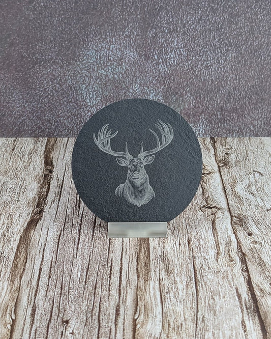 Stag Slate Coaster - A & C Creative Concoctions