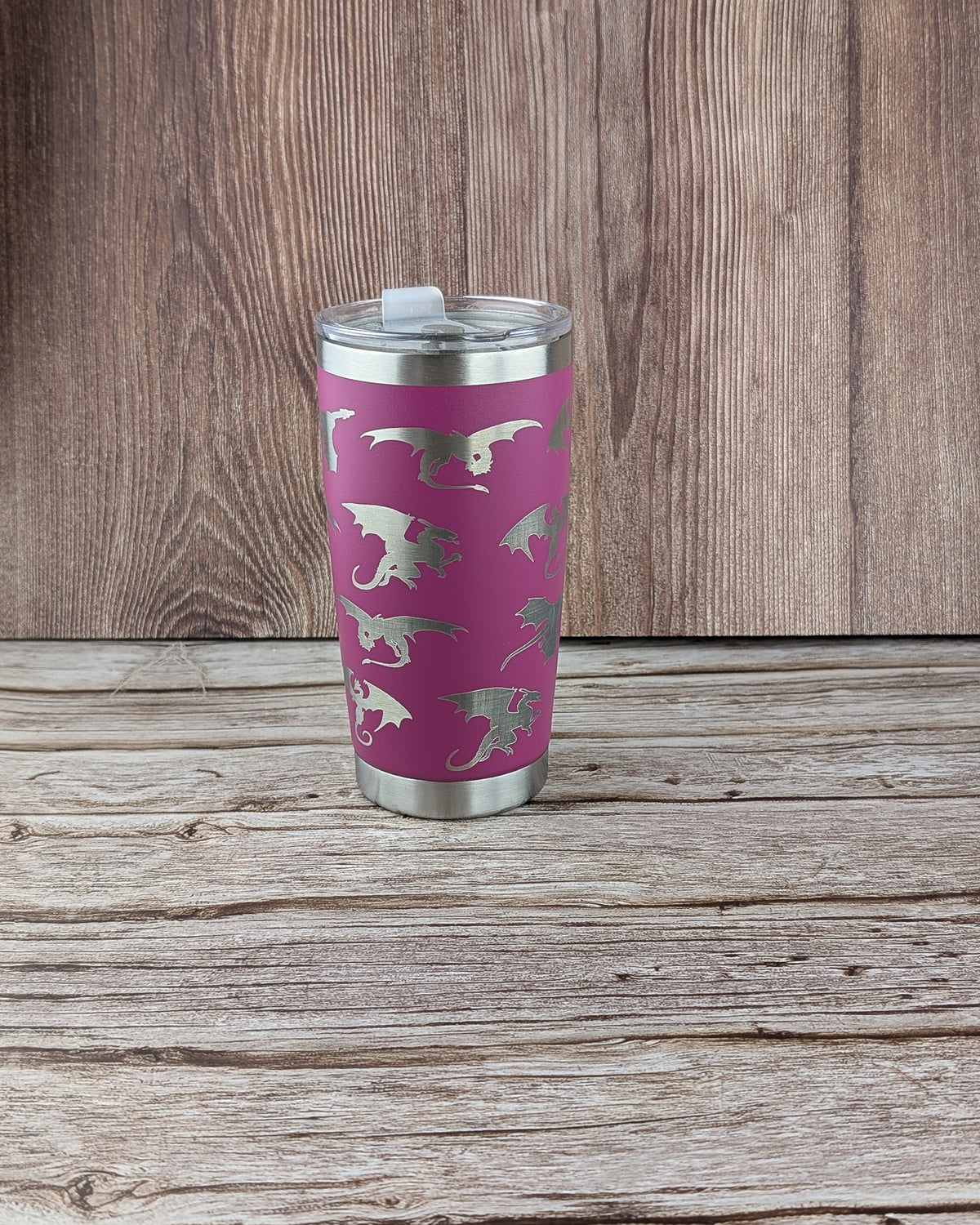 20oz Pink Dragon wrap - A & C Creative Concoctions