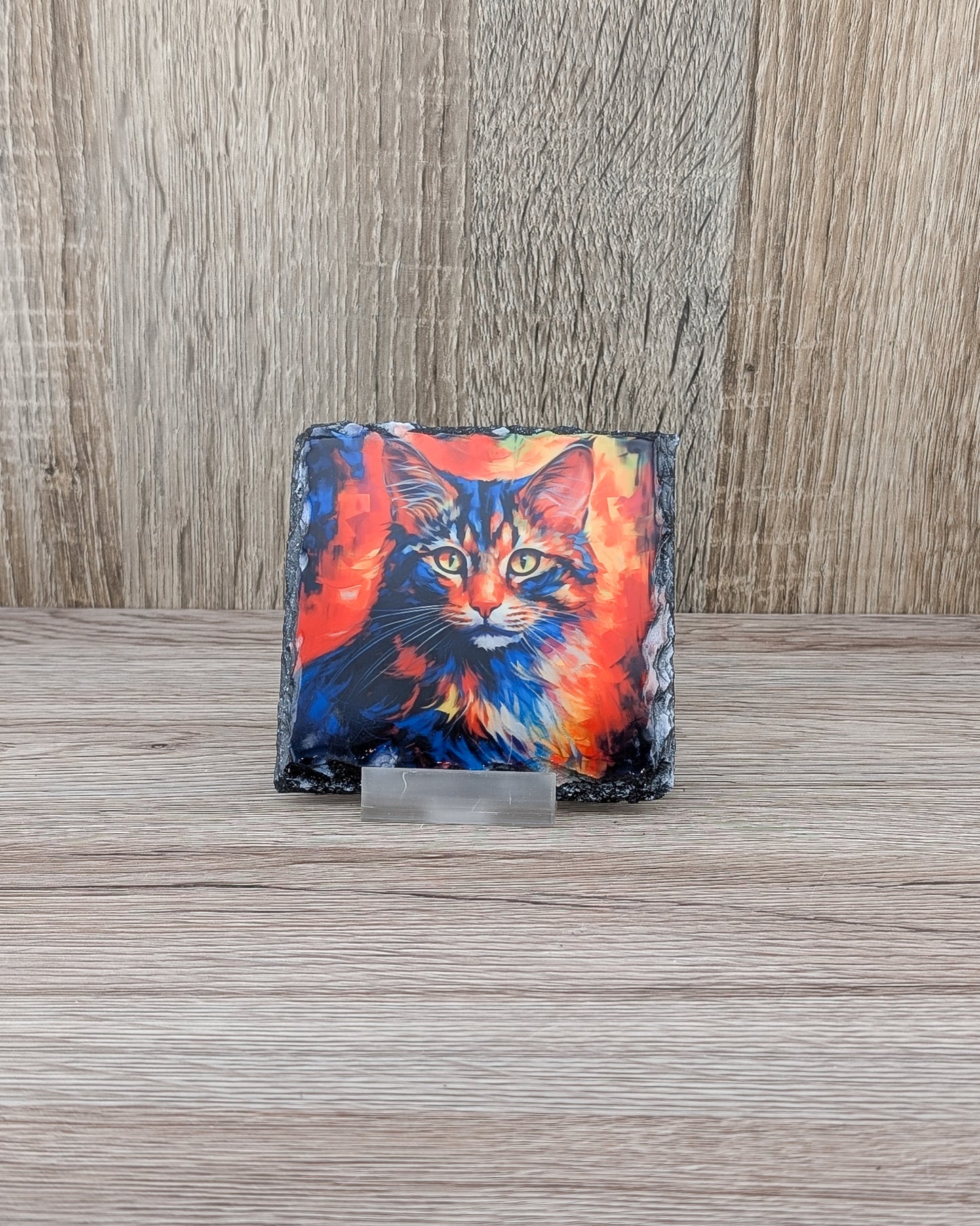 Bright Cat Slate Coaster
