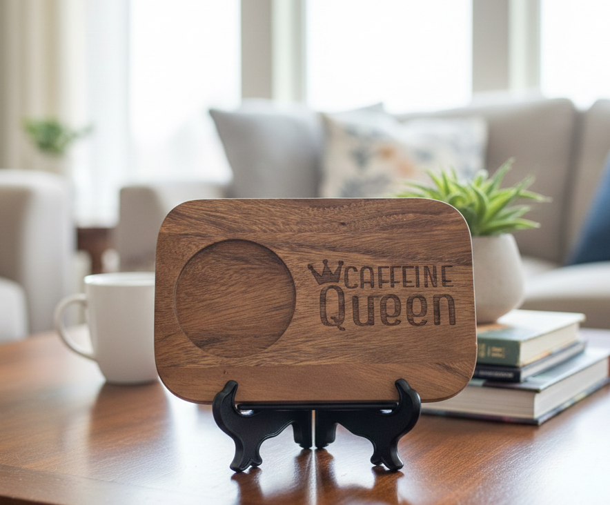 Caffeine Queen Acacia Biscuit Board