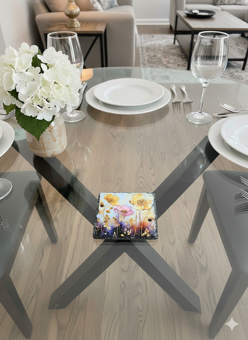 Watercolour Flowers Coaster