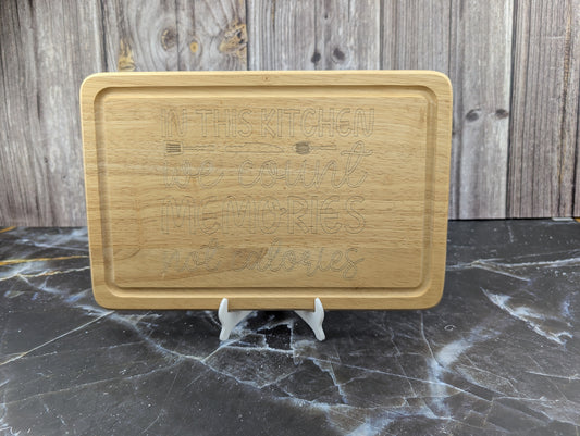 In this kitchen we count calories rectangle board - A & C Creative Concoctions