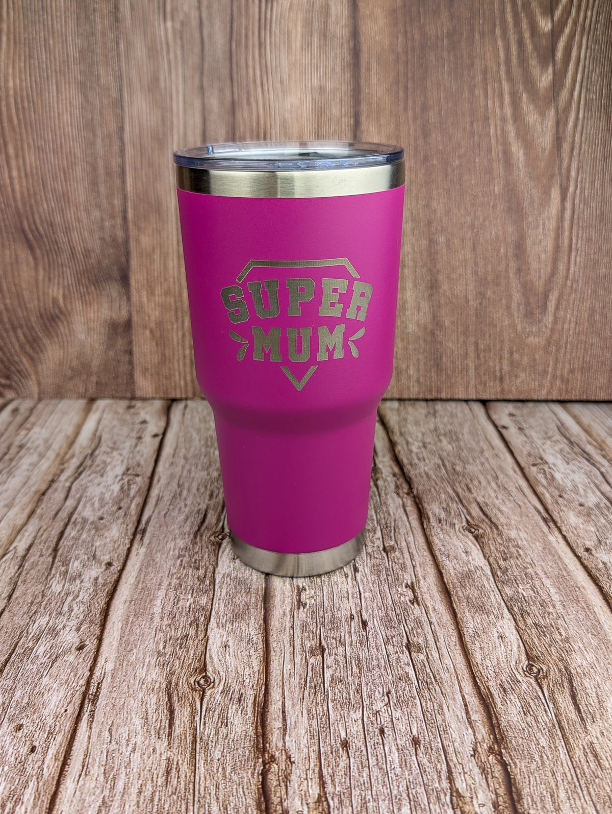 Super Mum Dark Pink 30oz Tumbler - A & C Creative Concoctions