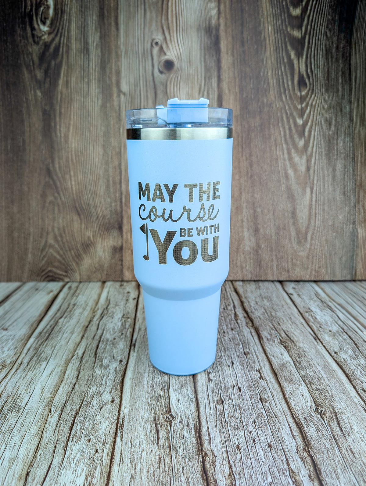 May the Course be with you Light Blue 40oz Tumbler - A & C Creative Concoctions