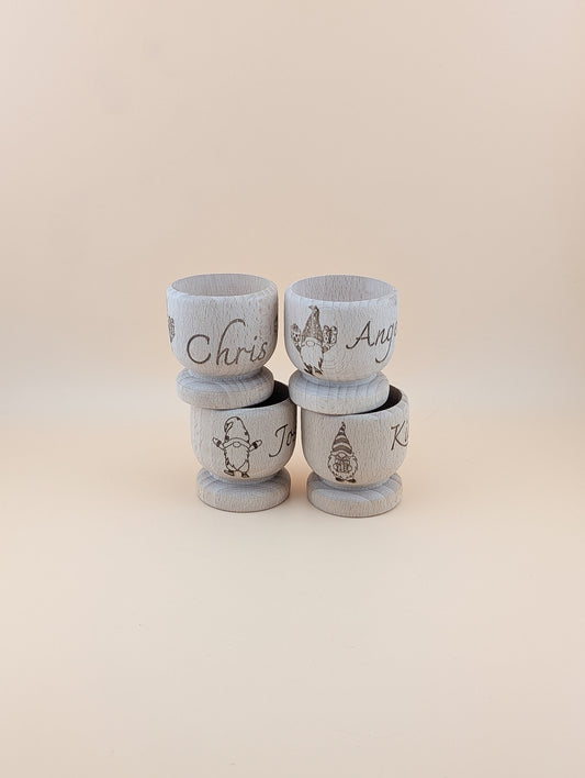 Blank Wooden Egg Cups - A & C Creative Concoctions