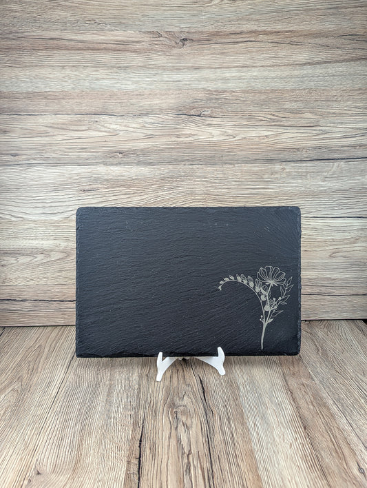 Slate Placemat & Coaster Set Floral - A & C Creative Concoctions