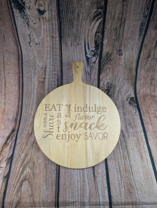 Eat Snack Savor Pizza Board - A & C Creative Concoctions